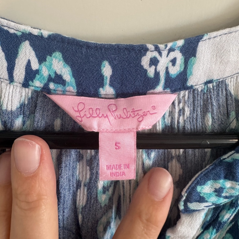 Lilly Pulitzer Blue and White Jumpsuit - Picture 3 of 5